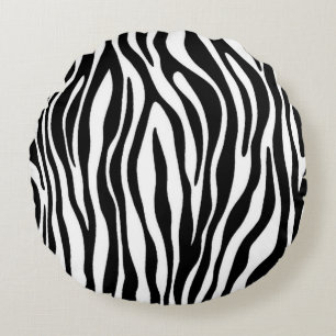 Zebra tryck design rund kudde