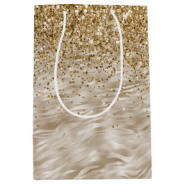 Zebra tryck Faux Guld Glitter