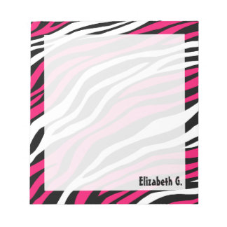 Zebra tryck Fuchsia Mix Personlig Anteckningsblock