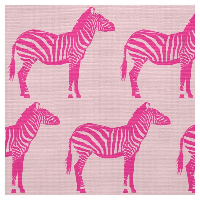 Zebra tryck - Fuchsia och ljusa rosa Tyg (Provkarta)