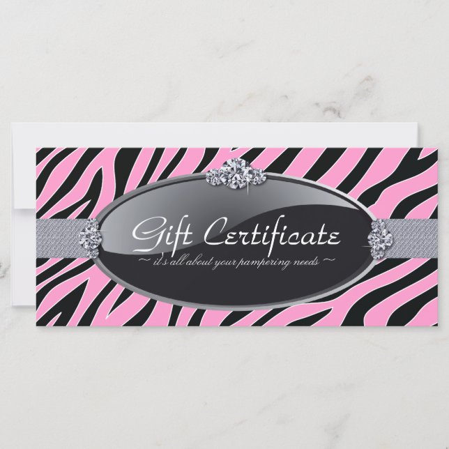 ZEBRA TRYCK GIFT CERTIFICATE (Framsida)