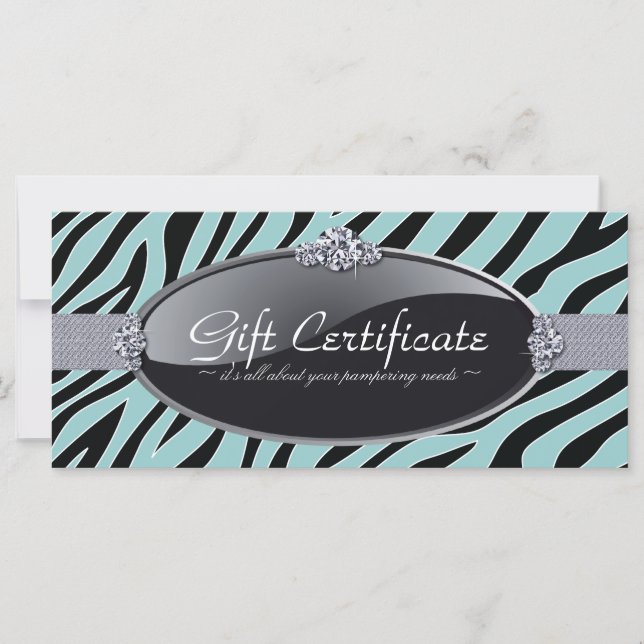 ZEBRA TRYCK GIFT CERTIFICATE (Framsida)
