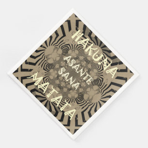 Zebra tryck Hakuna Matata Pappra dagare Napkins Pappersservett