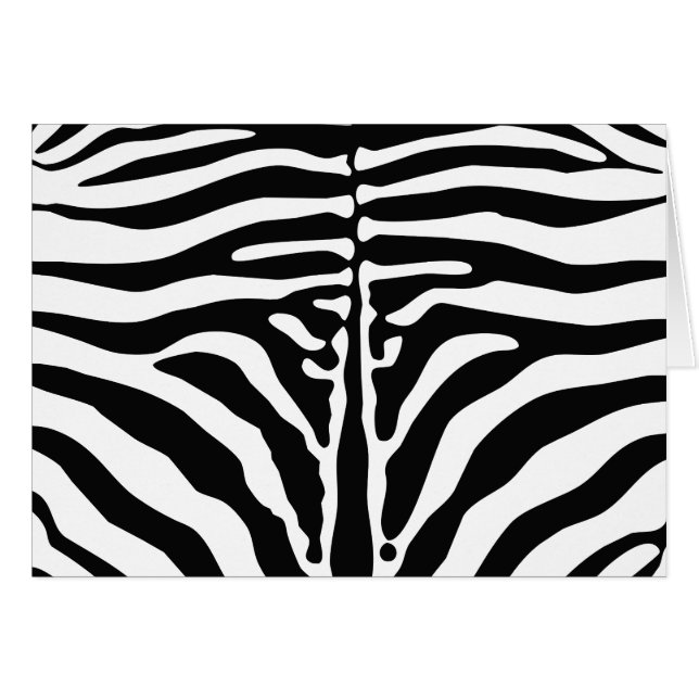 Zebra tryck hälsningskort (Framsidan Horizontal)