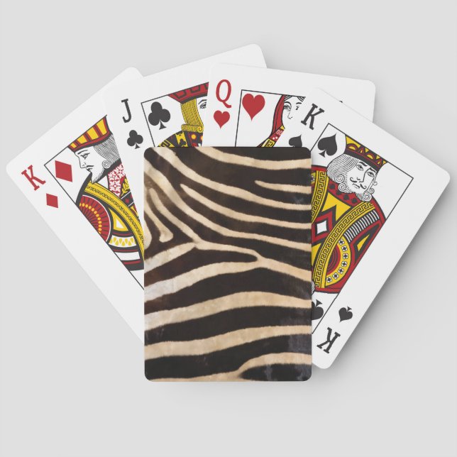 Zebra tryck i kortspel casinokort (Baksidan)