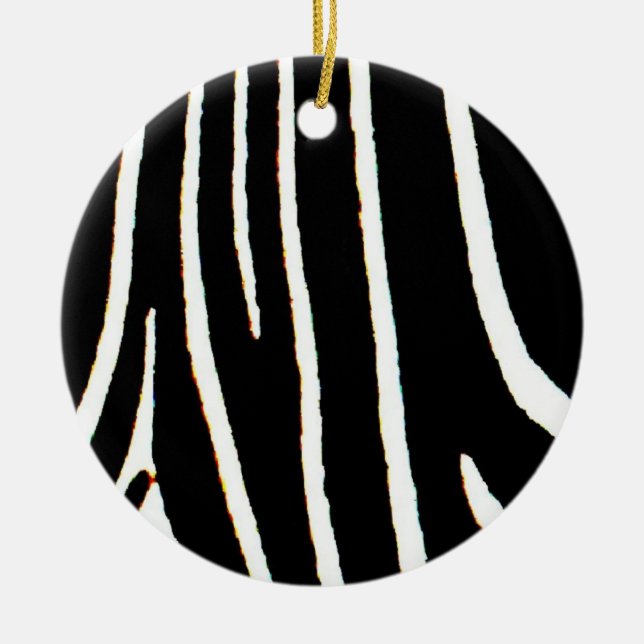 Zebra tryck julgransprydnad keramik (Framsidan)