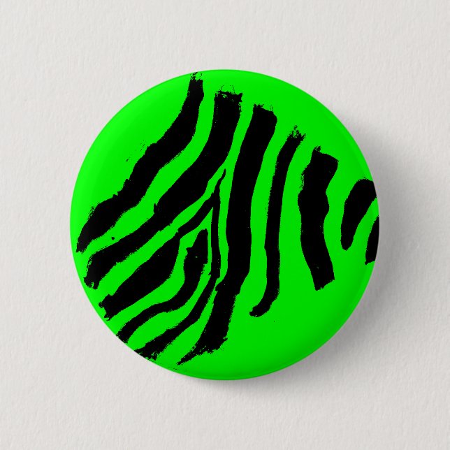 Zebra tryck-knapp (grön) knapp (Framsida)