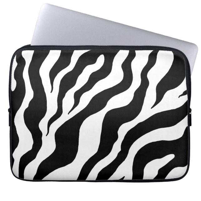 Zebra tryck Laptop sleeve (Framsidan)