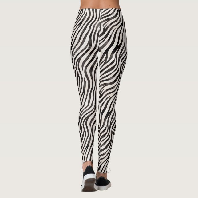 Zebra tryck Leggings (Baksida)