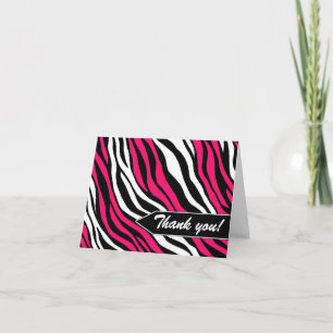 Zebra tryck Mix Fuchsia, tack vare dina kort