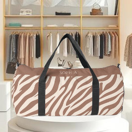 Zebra tryck-Mocha Mousse