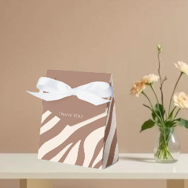 Zebra tryck-Mocha Mousse Presentaskar