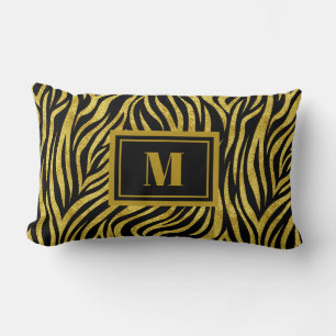 Zebra tryck Monogram Lumbarkudde