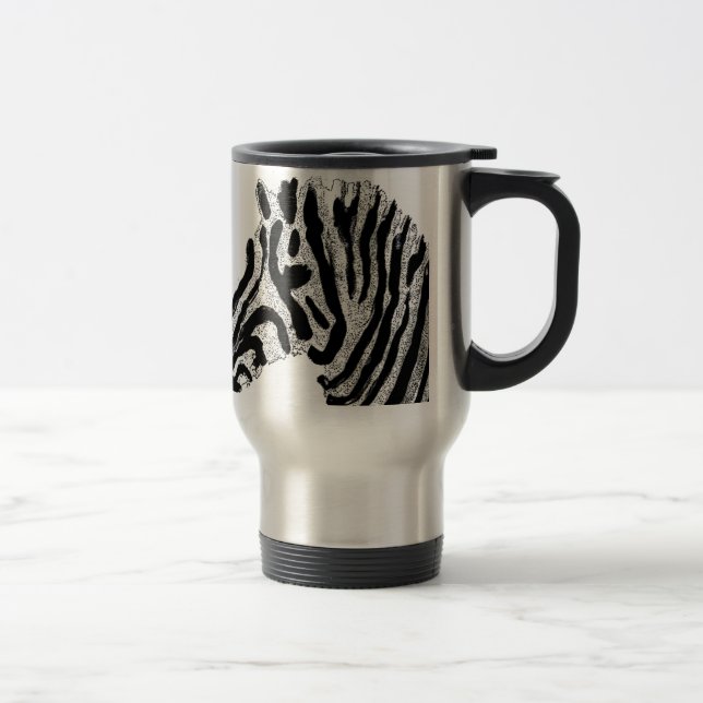 Zebra tryck monokrom strimlat djur resemugg (Höger)