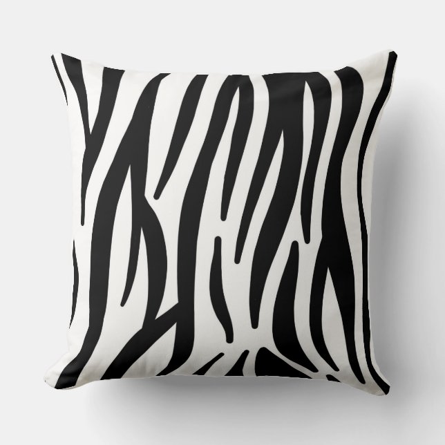 Zebra tryck Mönster Kudde (Framsida)