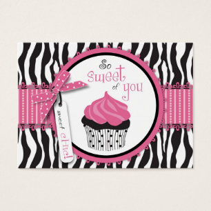 Zebra tryck- & muffintack Notecard Visitkort