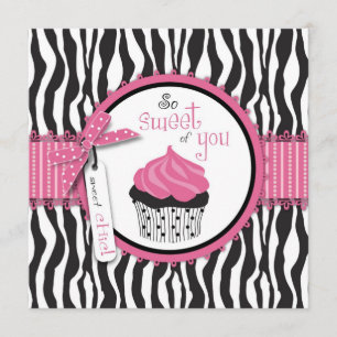 Zebra tryck- & muffintack tack kort