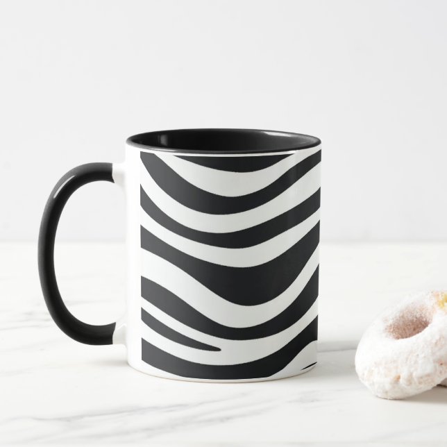 Zebra tryck mugg (Med munk)