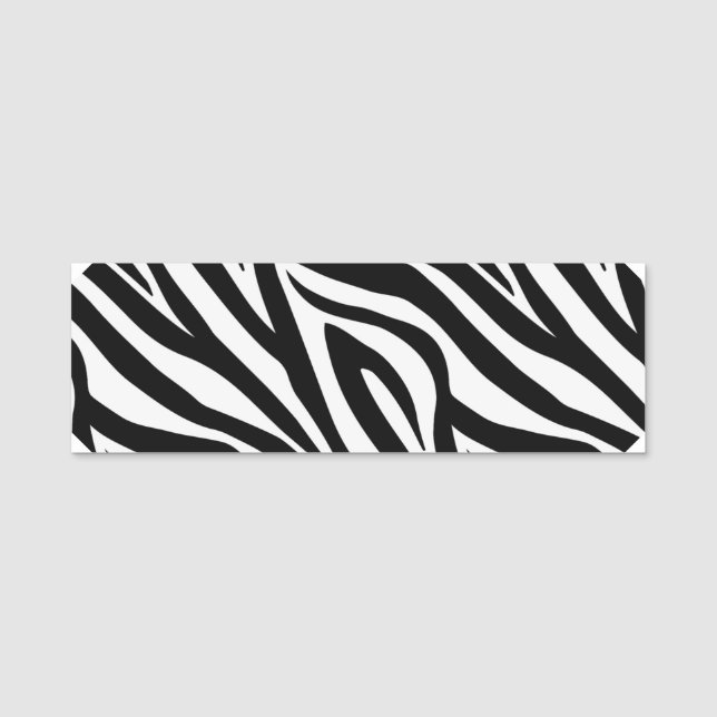 Zebra tryck namnbricka (Framsida)