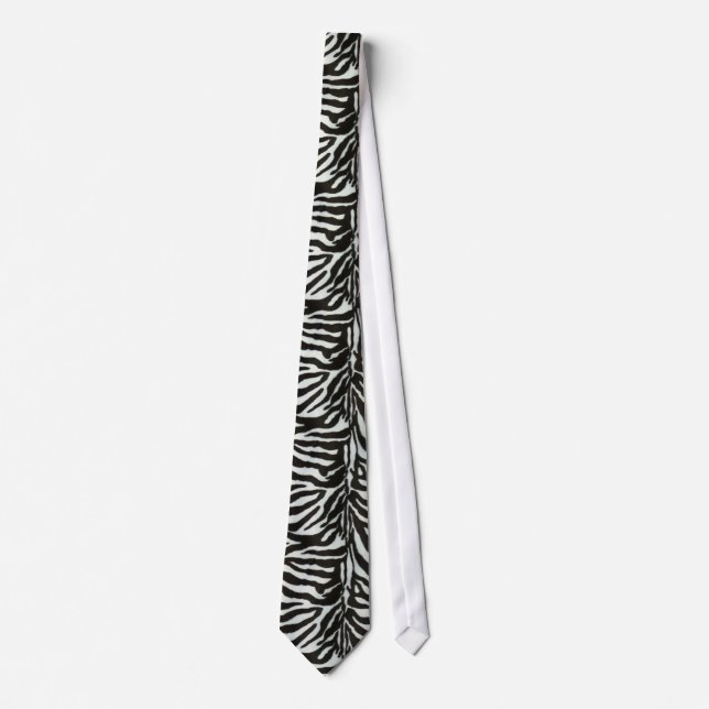 Zebra tryck necktie slips (Framsida)