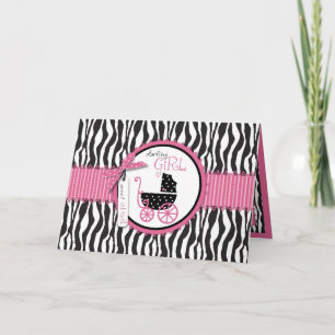 Zebra tryck och Baby Kort