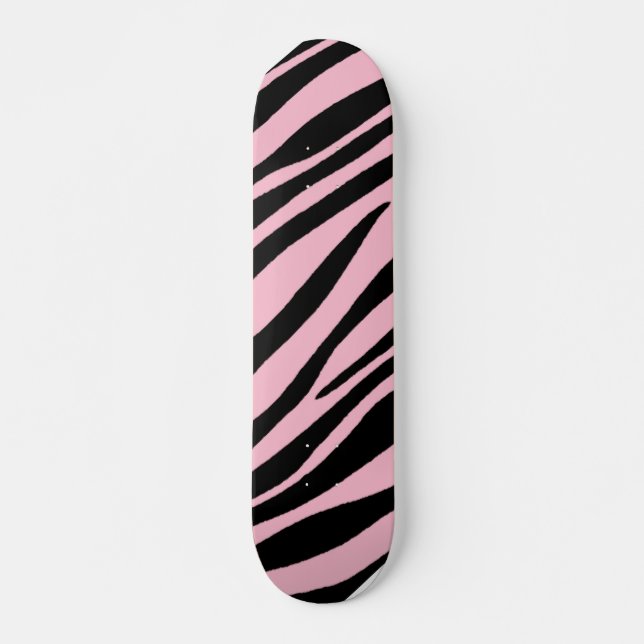Zebra tryck old school skateboard bräda 18 cm (Framsida)