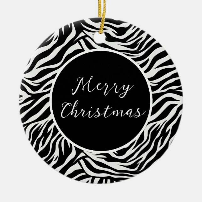 Zebra tryck Ornament (Framsidan)