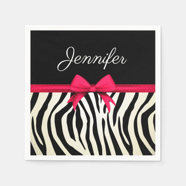 Zebra tryck pappersservett (Framsidan)