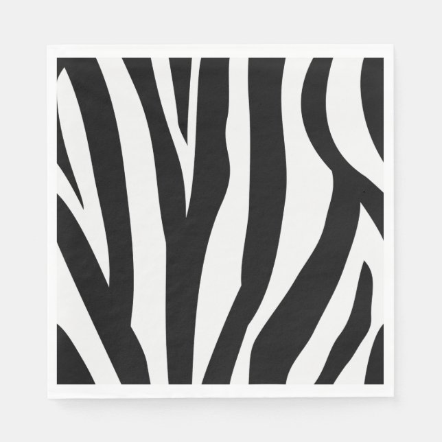 Zebra tryck Pappra Napkins Pappersservett (Framsidan)