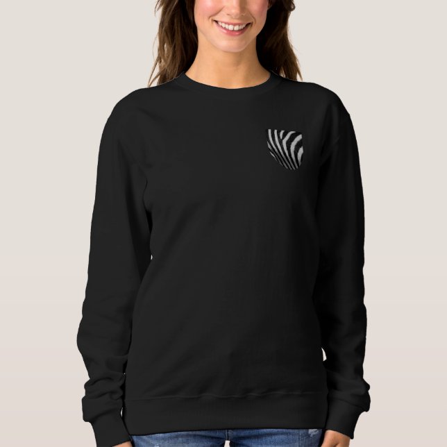 Zebra tryck Pocket for A Coola Vild katt Animal T Shirt (Framsida)