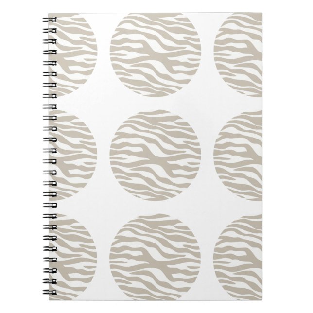 Zebra tryck Polka dots anteckningsbok Med Spiral (Framsidan)