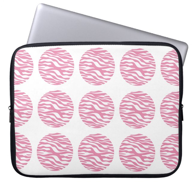 Zebra tryck Polka dots Electronics Sleeve (Framsidan)