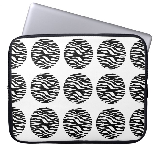 Zebra tryck Polka dots Electronics Sleeve (Framsidan)