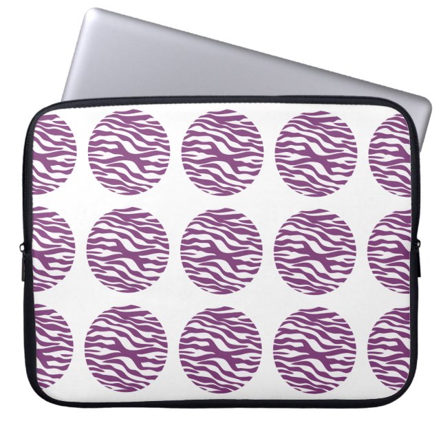 Zebra tryck Polka dots Electronics Sleeve (Framsidan)