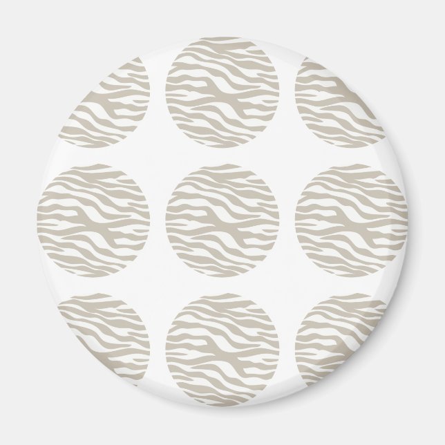 Zebra tryck Polka dots Magnet (Framsidan)