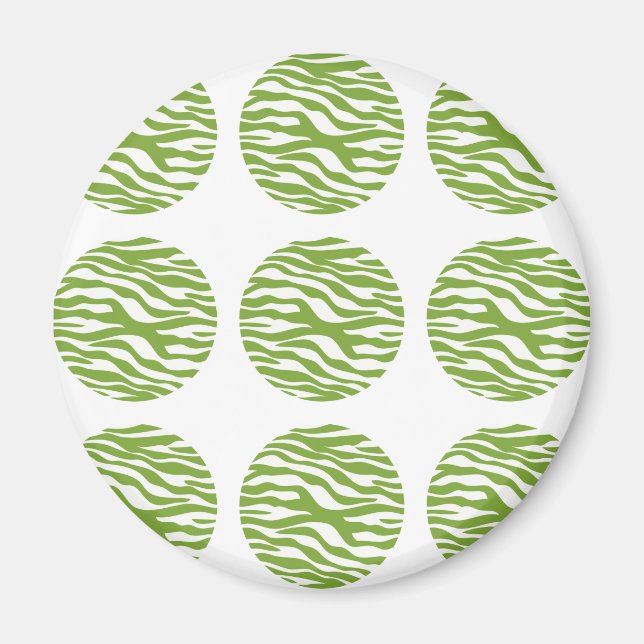 Zebra tryck Polka dots Magnet (Framsidan)