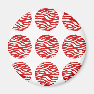 Zebra tryck Polka dots Magnet