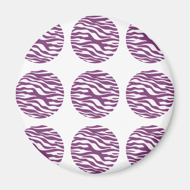 Zebra tryck Polka dots Magnet (Framsidan)
