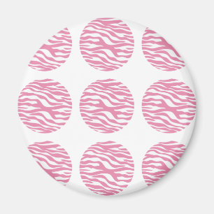 Zebra tryck Polka dots Magnet