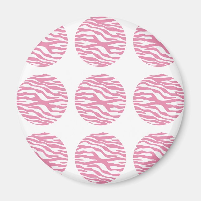 Zebra tryck Polka dots Magnet (Framsidan)