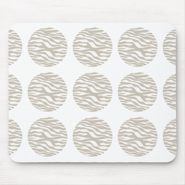 Zebra tryck Polka dots Mousepad Musmatta (Framsidan)