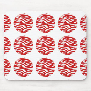 Zebra tryck Polka dots Mousepad Musmatta