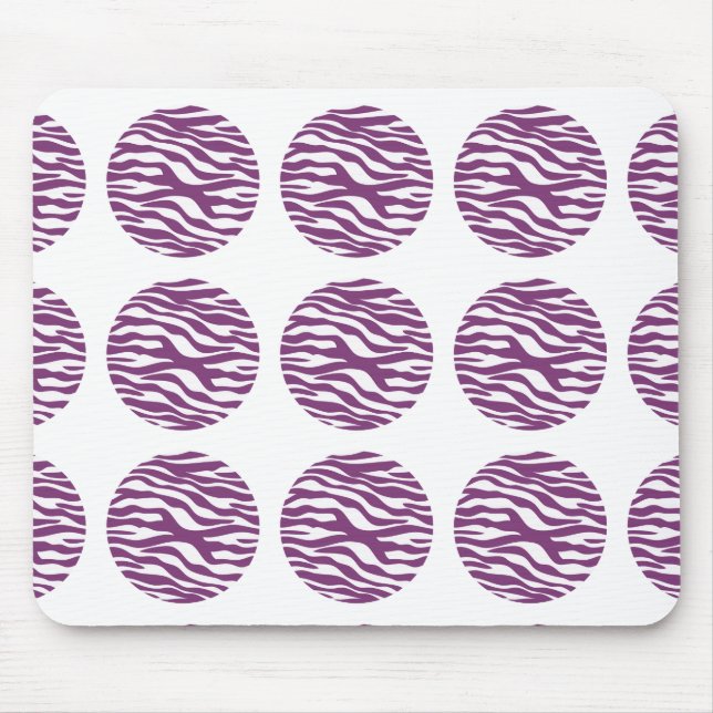 Zebra tryck Polka dots Mousepad Musmatta (Framsidan)