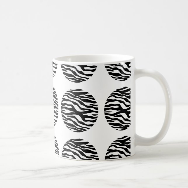 Zebra tryck Polka dots Mugg (Höger)