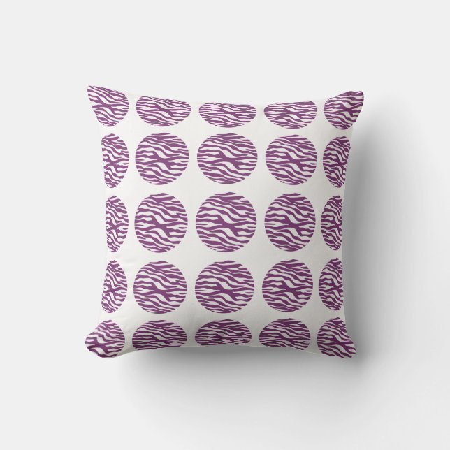 Zebra tryck Polka dots Pillow Kudde (Framsida)
