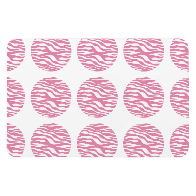 Zebra tryck Polka dots Premium Magnet (Horisontell)