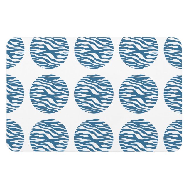 Zebra tryck Polka dots Premium Magnet (Horisontell)