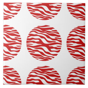 Zebra tryck Polka dots Tile Kakelplatta