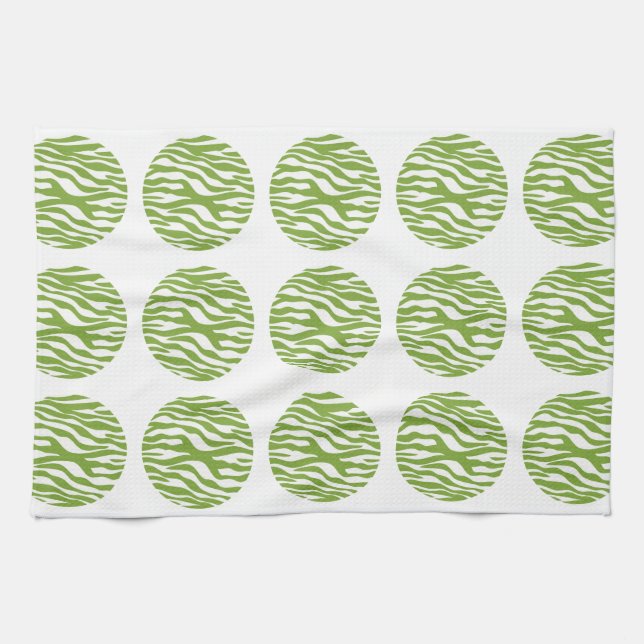 Zebra tryck Polka dots Towel Kökshandduk (Horisontell)