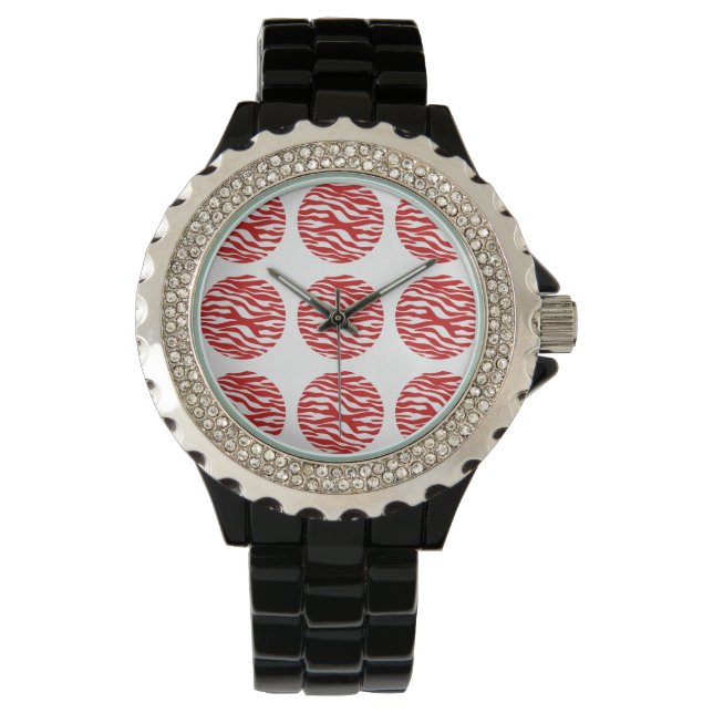 Zebra tryck Polka dots Watch Armbandsur (Framsida)